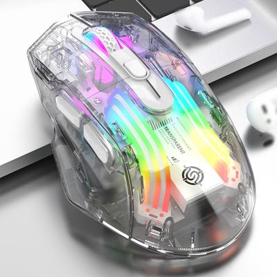 Wireless 2.4G BT5.0 Wired Tri-Mode Rechargeable Gaming Mouse, 3600DPI Adjustable E-sports Mice, RGB