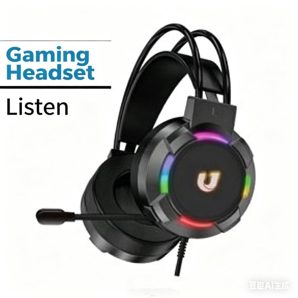 Wired Gaming Over-Ear Headphones with RGB Light, 3.5mm Jack, Noise Canceling Mic, 2M Cable, Immersive Sound for PS4 PS5 Xbox