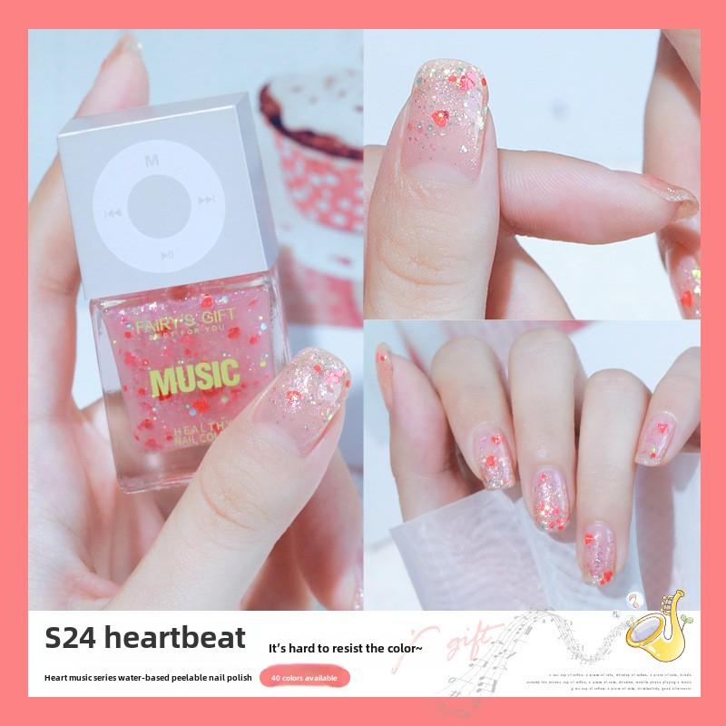 New Water-based Nail Polish, No-bake, Long-lasting, Fast-drying Peelable Nail Polish, Odorless, Transparent and White Nail Polish