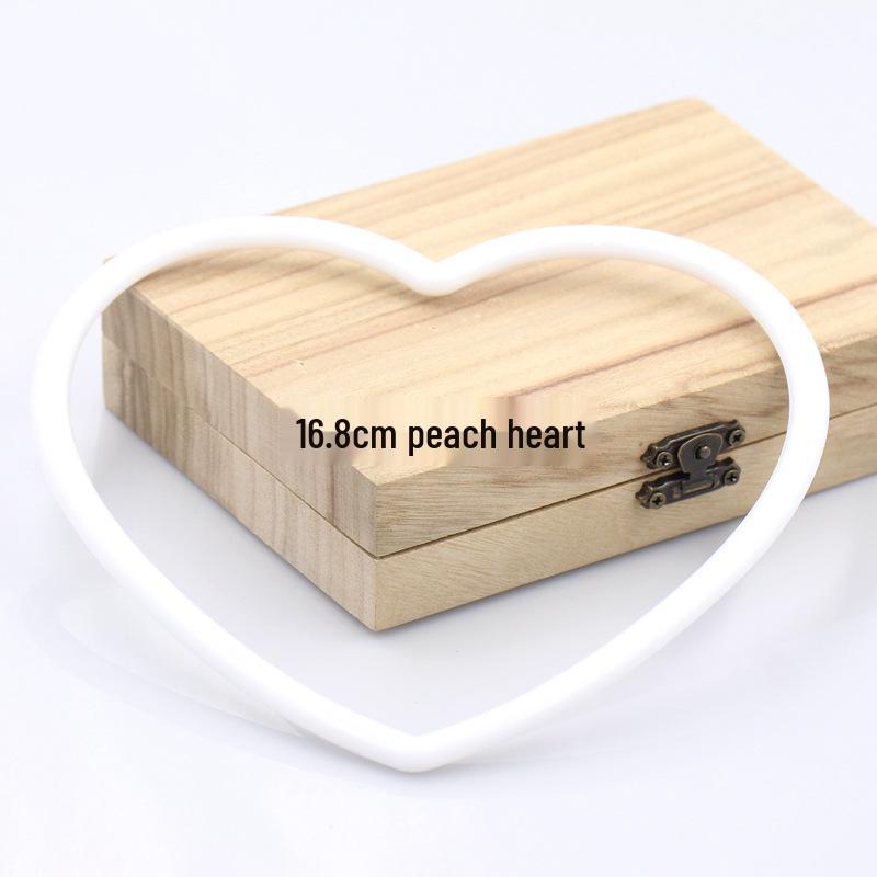 White Round Heart-shaped Plastic Ring for DIY Crafts and Dreamcatchers
