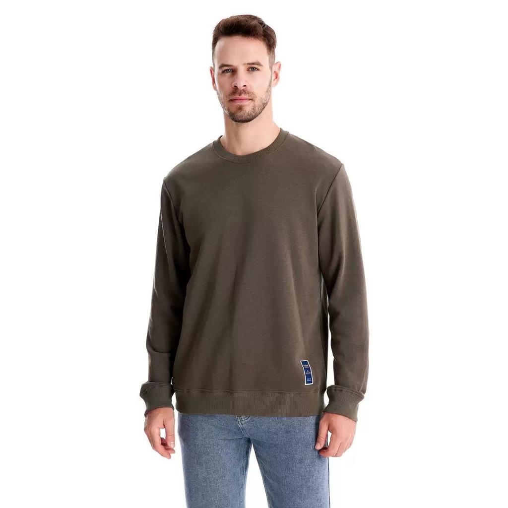 TrendHub Cotton-blend Mens Crew Neck Solid Color Sweatshirts Pullover Casual Sport Sweatshirt for Men