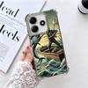 Hunting Fishing Man Plating Phone Case For Xiaomi Redmi Note 14 15 Pro Plus 13 12 11 11S 11T 10 9S 9 5G Anti-Fall Airabag Cover