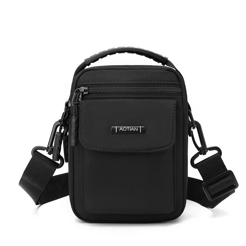 Multi Purpose Design Men Mini Bags Shoulder Bag 3 Layers Men Small Crossbody Bag Fashion Casual Men Small Messenger Bag Belt Bag
