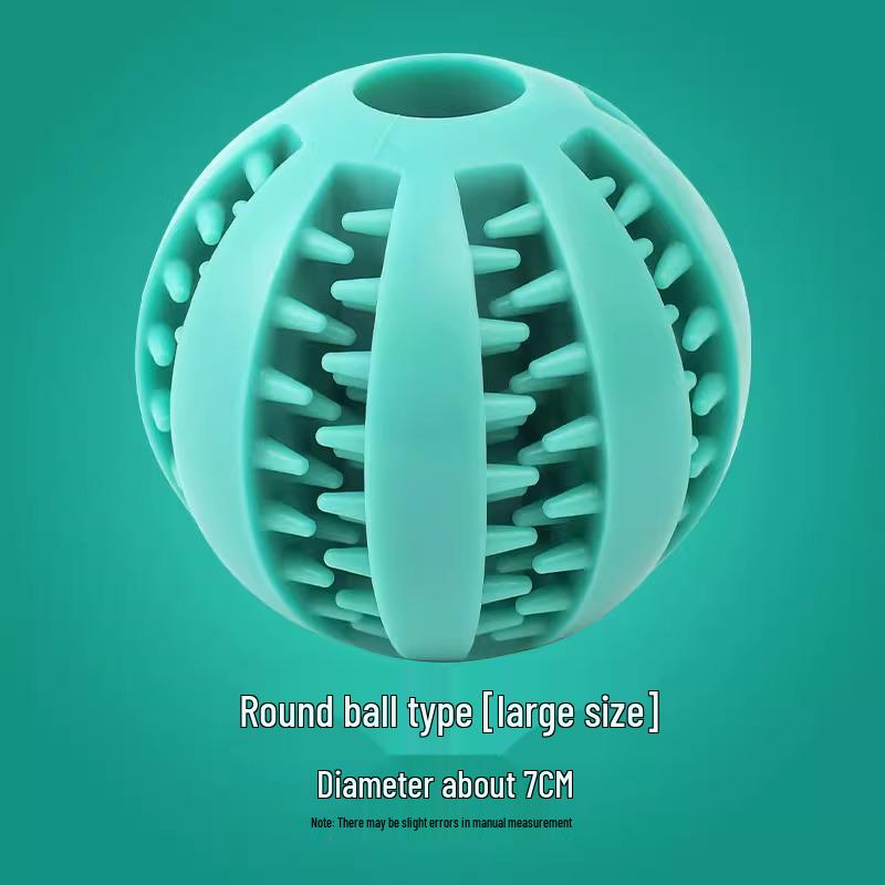 Pet Dog Toy: Bite-Resistant Rubber Molar Ball for Teeth Cleaning and Boredom Relief - Available In Small, Medium, Large with Sound Feature