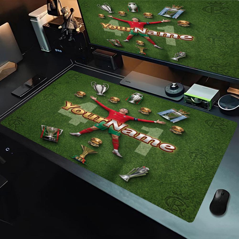 Cristiano Ronaldo Customize Your Name Mouse Pad Desk Mouse Pad Ultralong Desk Mat Nonslip Rubber Base Perfect Gift For Gamers