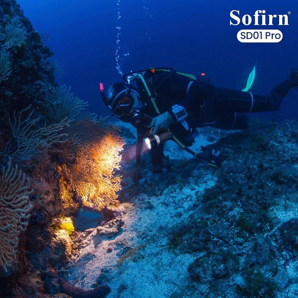 Torcia Frontale Subacquea APLOS H800 - 3500 Lumen Ricaricabile Per Immersioni