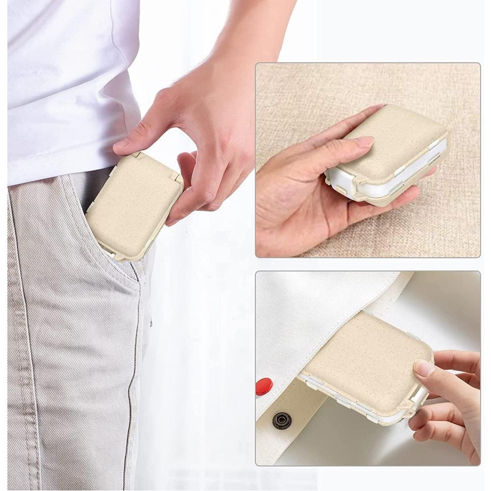 Medicine Box Portable Folding 3-Layer 8-Compartment- Compact Pill Organizer for Sub-Packaging & Storage