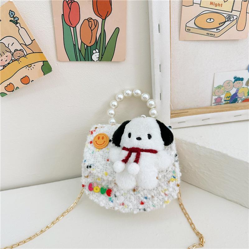 Cute Princess Cartoon Purse Lovely Girls Handbag With Sequins And Chain Strap
