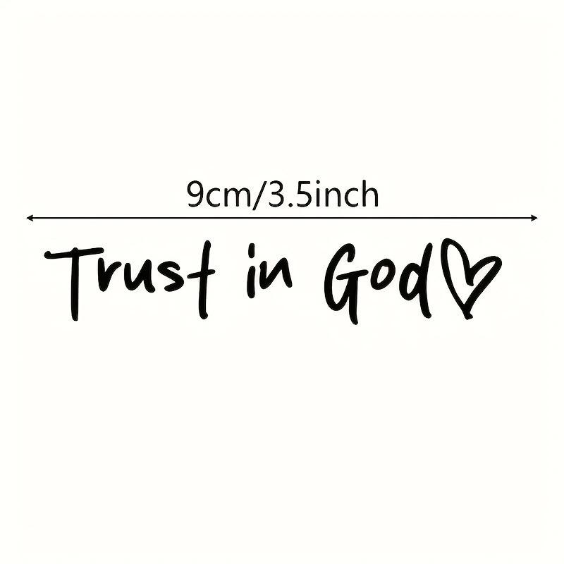 Faith In God Car Rearview Mirror Sticker: Trust and Believe In Jesus