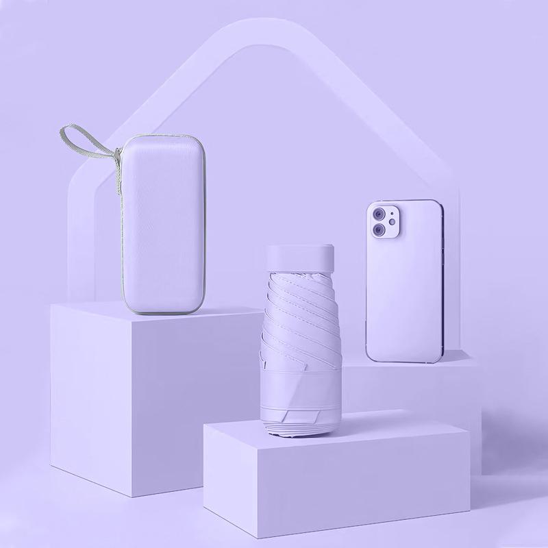 Mini Umbrella Capsule Umbrella Sunny And Rainy Dualuse Rainproof Sun Protection Outdoor Traveling Portable Parasol Umbrella