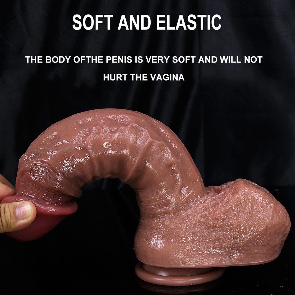 26CM Huge Realistic Silicone Dildo, Extra Thick Full Size Penis Toy with Strong Suction Cup, Soft Skin Feel G-Spot Stimulator