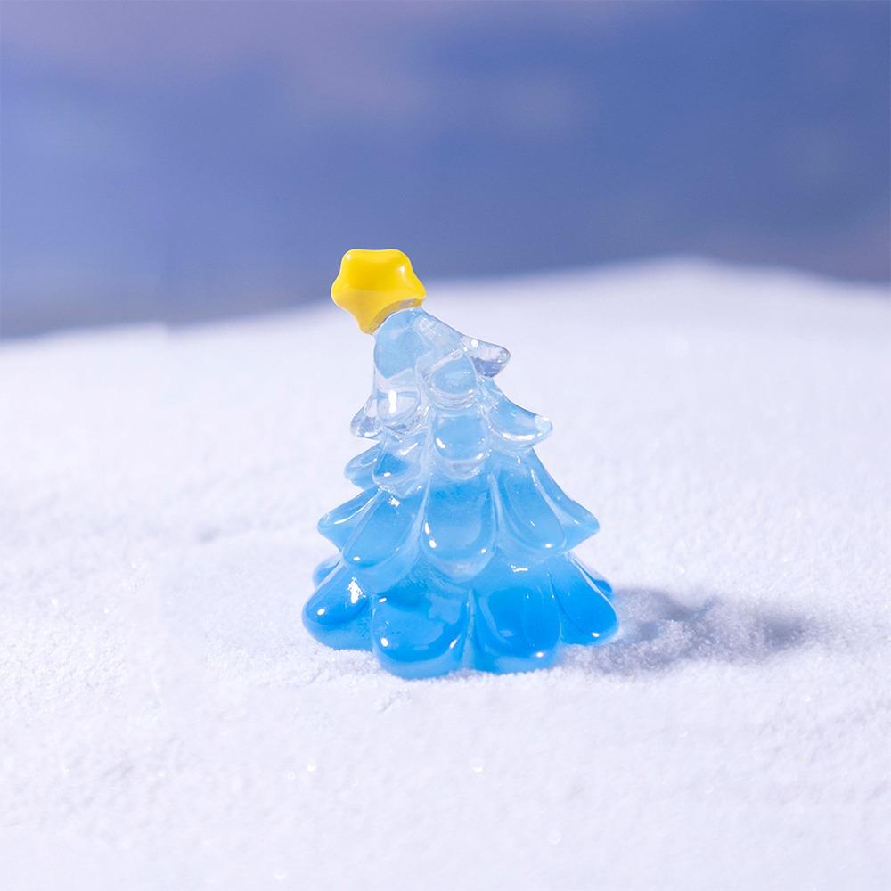 10pcs Cute Snowman Miniature Figurines Transparent Merry Christmas Decoration  Christmas Gift