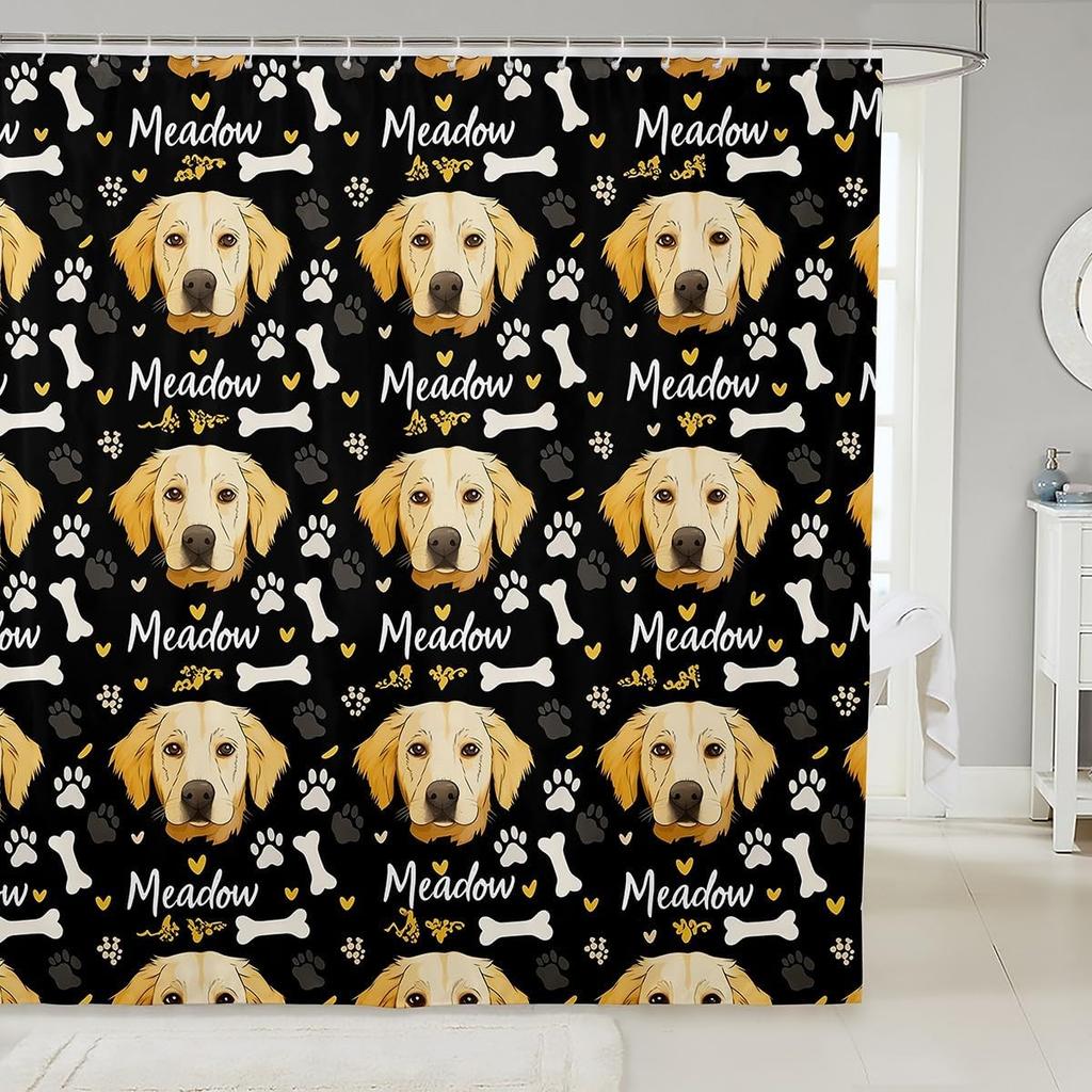 Cat Fabric Shower Curtain for Girls Kids Teen,Colorful Cartoon Animals Bathroom Shower Curtain Sets Cute Pet Shower Curtain