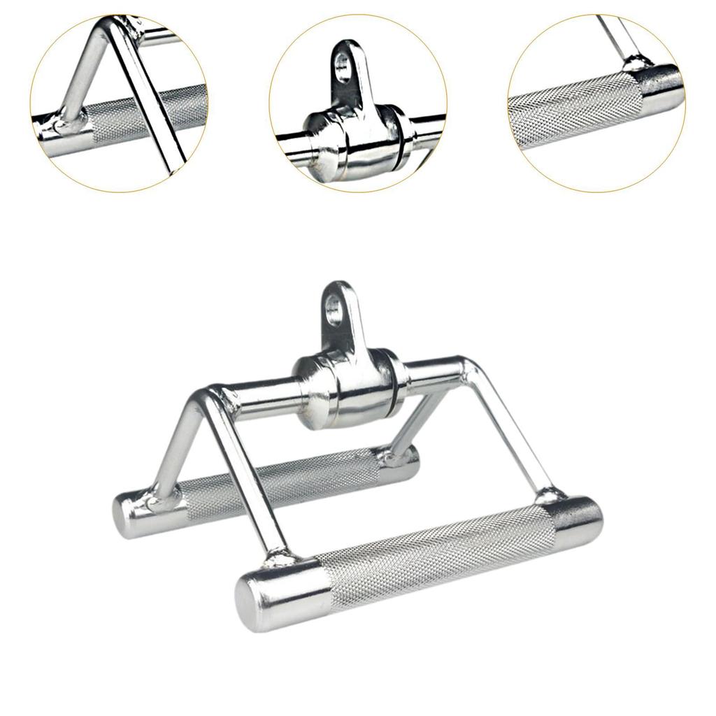 D Row Handle Press Down Bar Cable System Attachment Non Slip LAT Pull Gym V