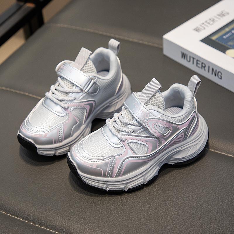 Children's sports shoes spring and autumn new girls' dad shoes breathable mesh lightweight boys running shoes dad shoes