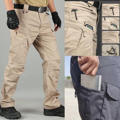 Calças esportivas cargo à prova d'água para exterior masculinas calças compridas casuais respiráveis calças cargo de secagem rápida masculinas