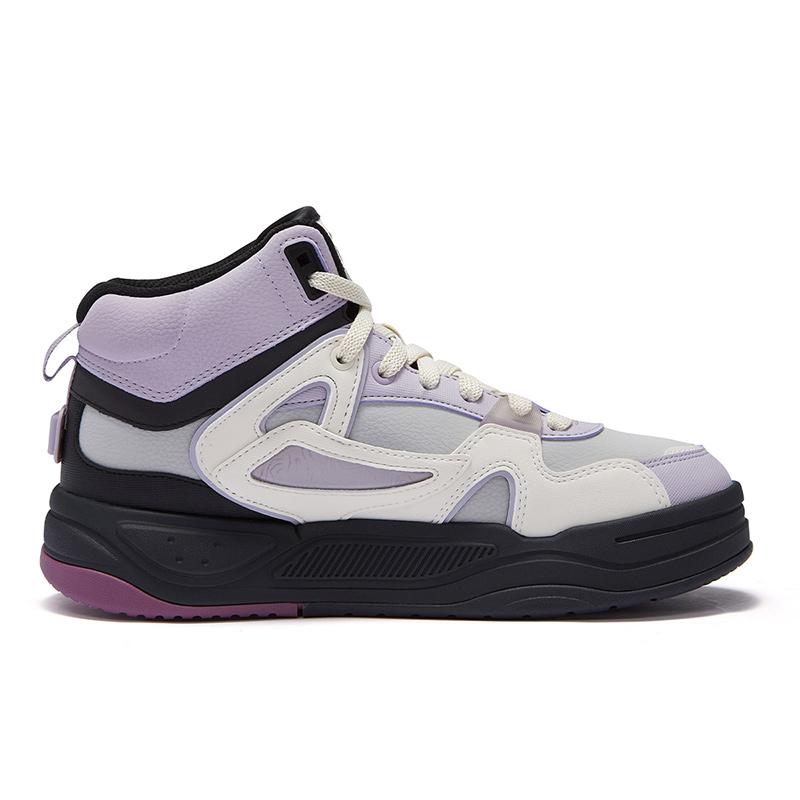 FILA Fusion Bank II Mid Versatile High-Top Skate Shoes Women sneaker Gray Purple T12W442912FVI