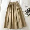 Skirt Women Summer Casual Versatile Elastic High Waist Loose Skirt Oversize Stretchy Cotton Dresses