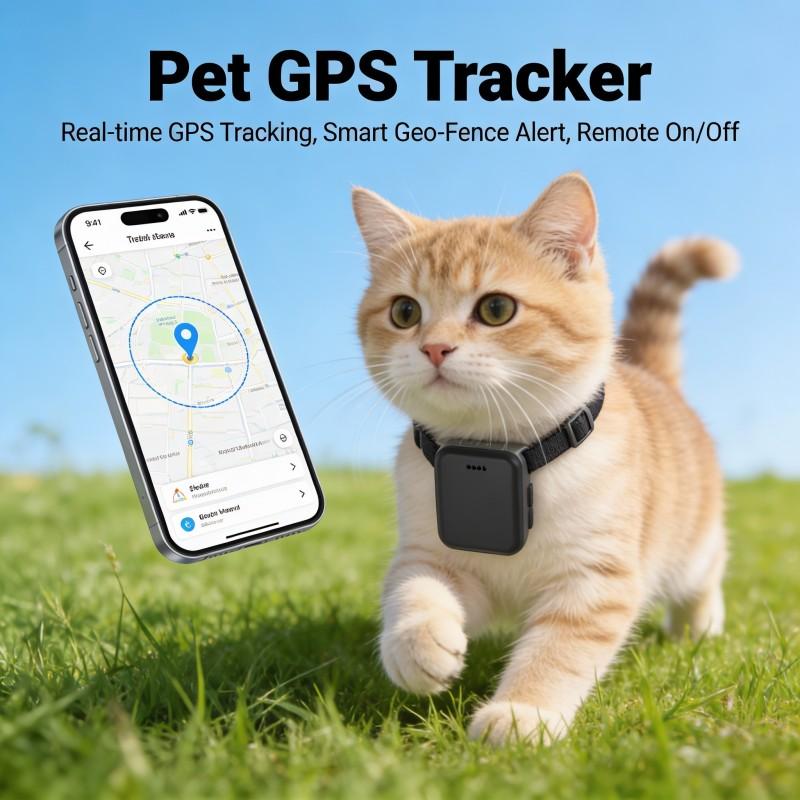 4G Waterproof GPS Pet Tracker for Dogs & Cats - Satellite-Enabled Travel Collar with Anti-Loss Alerts (Global 24/7 Tracking)