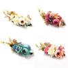 Bohemia Brides Wedding Flower Hair Comb Hairpin Bridesmaid Headdress Hair Combs Hair Accessories For Women Girls Floral Hairpins
