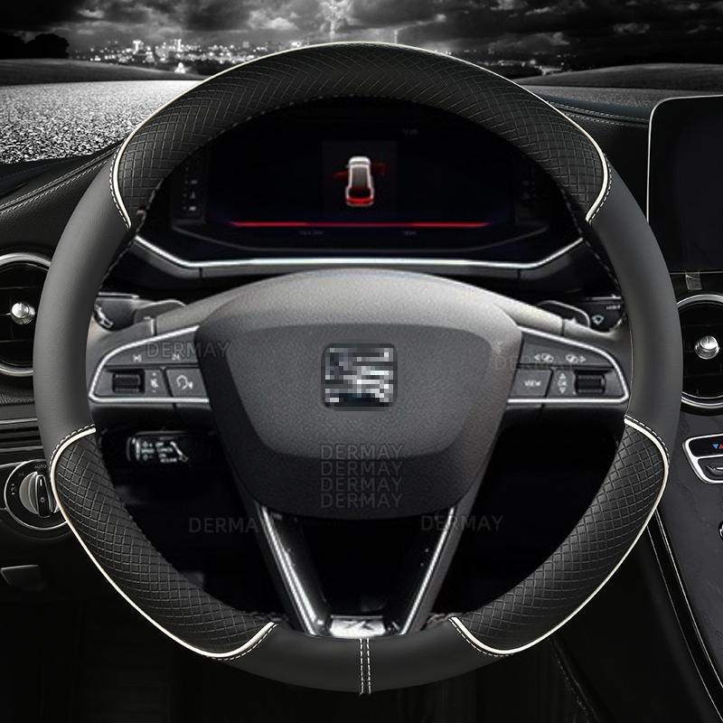 For Seat Tarraco FR Car Steering Wheel Cover Microfiber Leather Non-Slip 5 Colors Auto Accessories