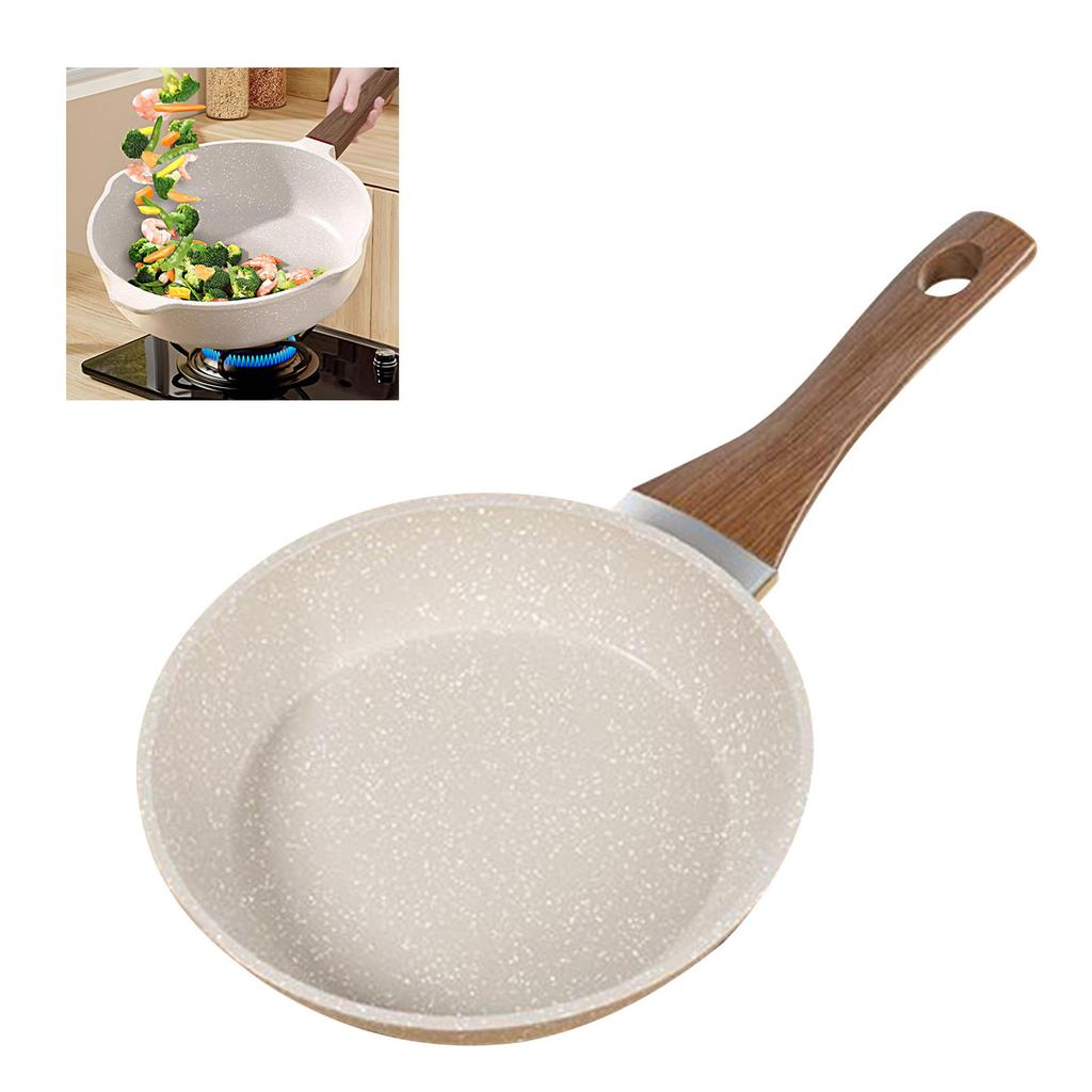 Antihaft-Bratpfanne Induktionsherd Flachbodenpfanne Multifunktionaler Kochtopf für Ei Steak Pfannkuchen