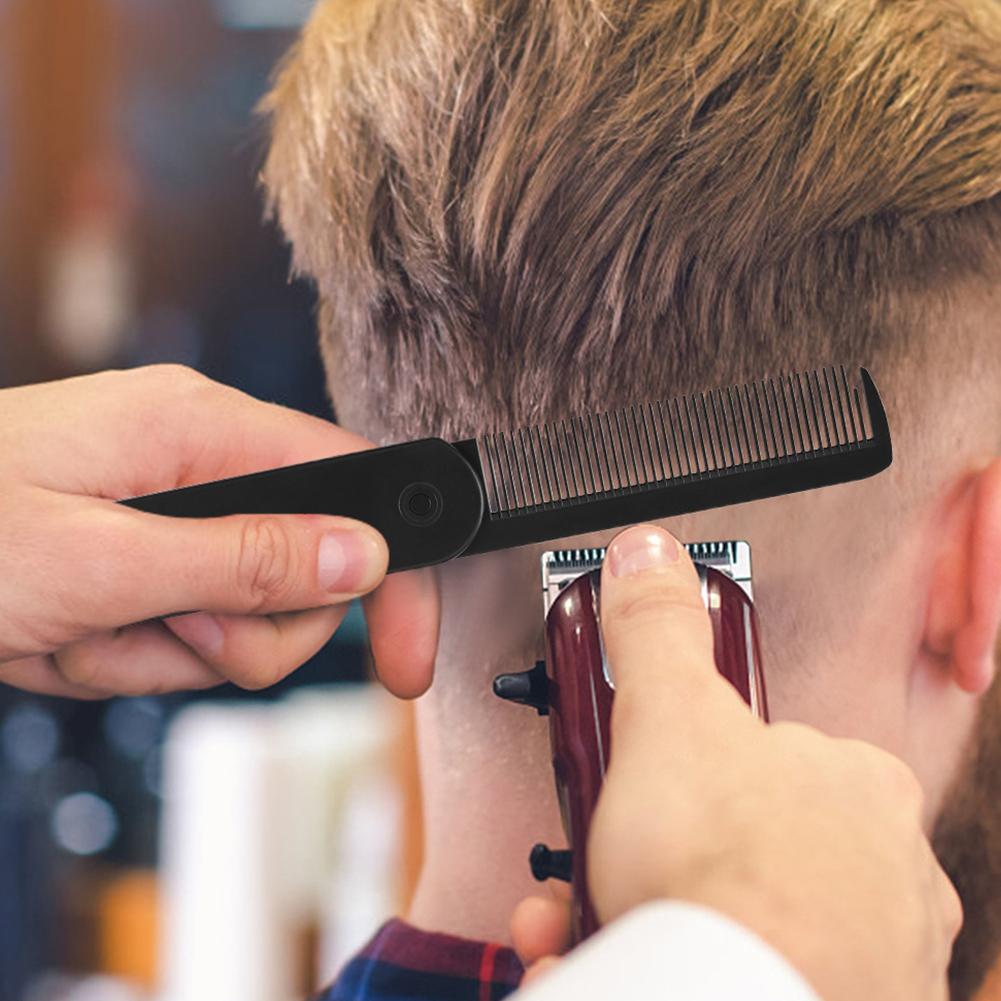 Multifunctional Portable Plastic Folding Pocket Combs Barber Men Oil Head Beard Combs Hair Styling Wide Tooth Combs