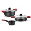 Bra Premiere | 5-piece Cast Aluminum Cookware Set with Non-stick Coating, Suitable for All Stovetops Including Induction