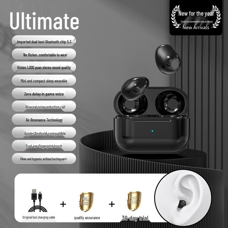 Mini Micro Pro4ss Invisible True Wireless Bluetooth Earbuds - High Design, Hidden Fit, Extended Battery Life