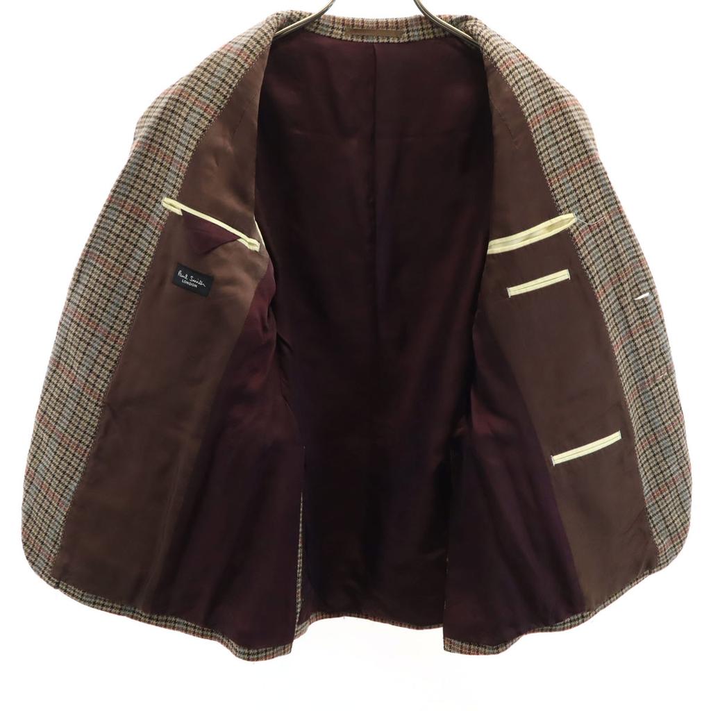 Paul Smith LONDON made in Japan Karomuster taillierte Jacke S Beige Herren Gebraucht