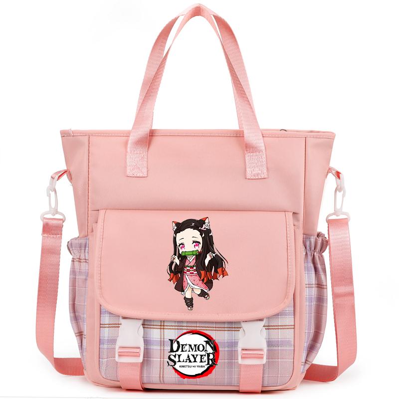 Demon Slayer Tote Bag Crossbody Bag Carrying Bag Shoulder Bag for Teenager Girl Boy Back To School Bag Men Women Leisure Travel Bag Mochila