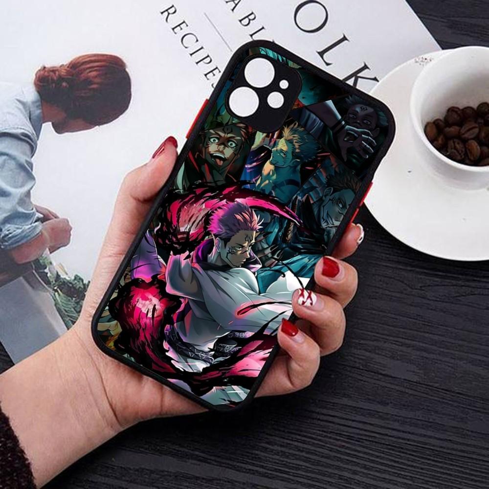 Jujutsu Kaisen Ryomen Sukuna Phone Case For IPhone 14 11 12 13 Mini Pro Max 8 7 Plus X XR XS MAX Translucent Matte Cover