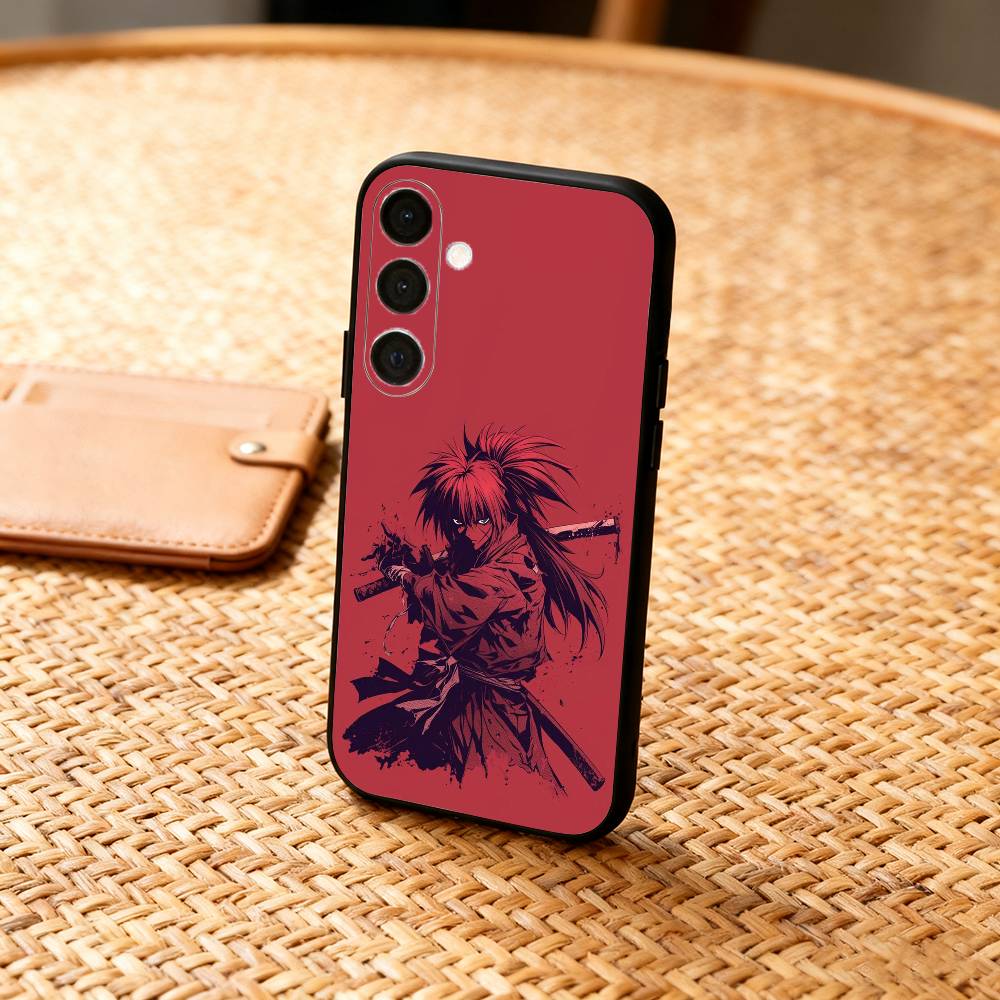 Anime R-Rurouni Kenshin Phone Case For Samsung A73,72,71,53,52,51,22,91,80, Soft Black Cover