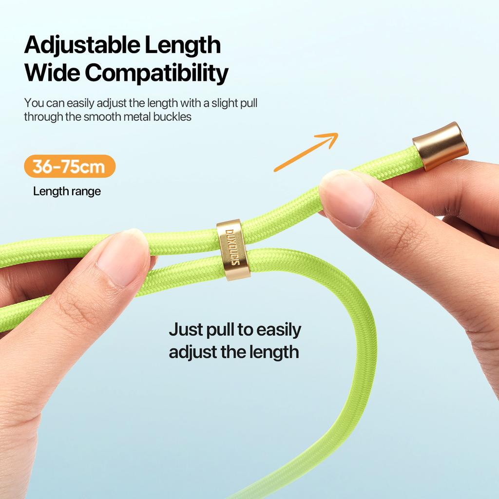 For DUX DUCIS Garden Series Phone Lanyard Adjustable Neck Strap with Swastika Pattern