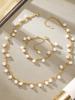 Multi Heart Beads Charms Necklace Bracelet For Women 18k Gold Plated Waterproof Non Tarnish Women's Necklaces Matching Bracelets