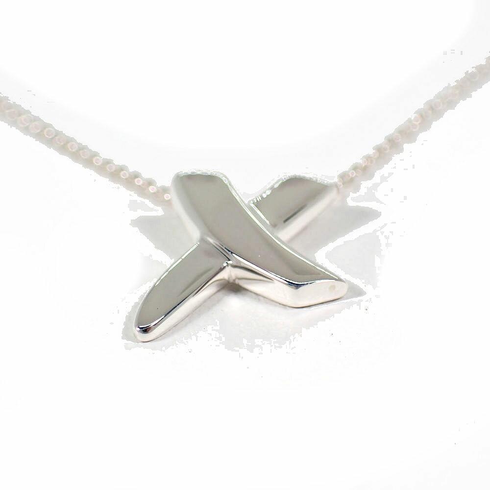 [Used] TIFFANY/Tiffany 925 Kiss Pendant/Necklace/j5-5