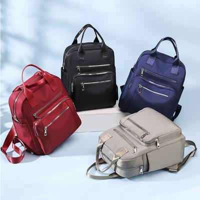 Mode Nouveau Sac à Dos Femmes Grande Capacité Sac d'École pour Adolescent Voyage Imperméable Sac à Dos Oxford Simple Noir Pack CLE