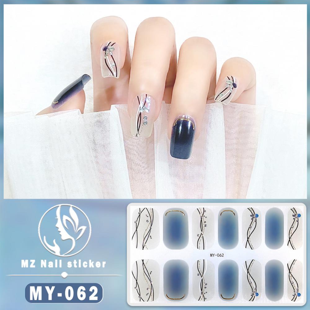 New Year's New Three-dimensional Waterproof No-bake Gel Nail Polish Film Full Sticker Ins Wind Nail Film Paper Nail Film