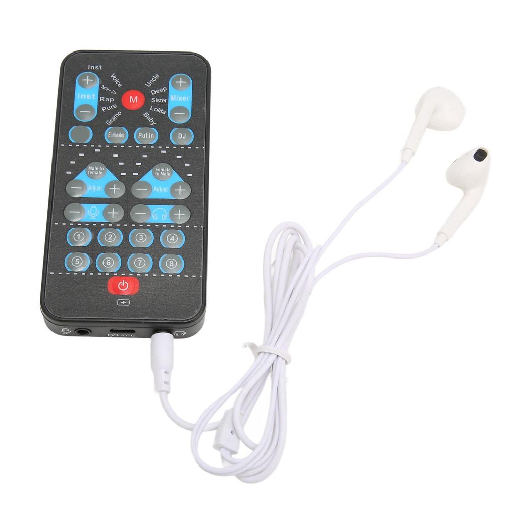 Mini Voice Changer Support Multi Languages Sound Card Voice Changer with 8 Sound Effects for Mobile 