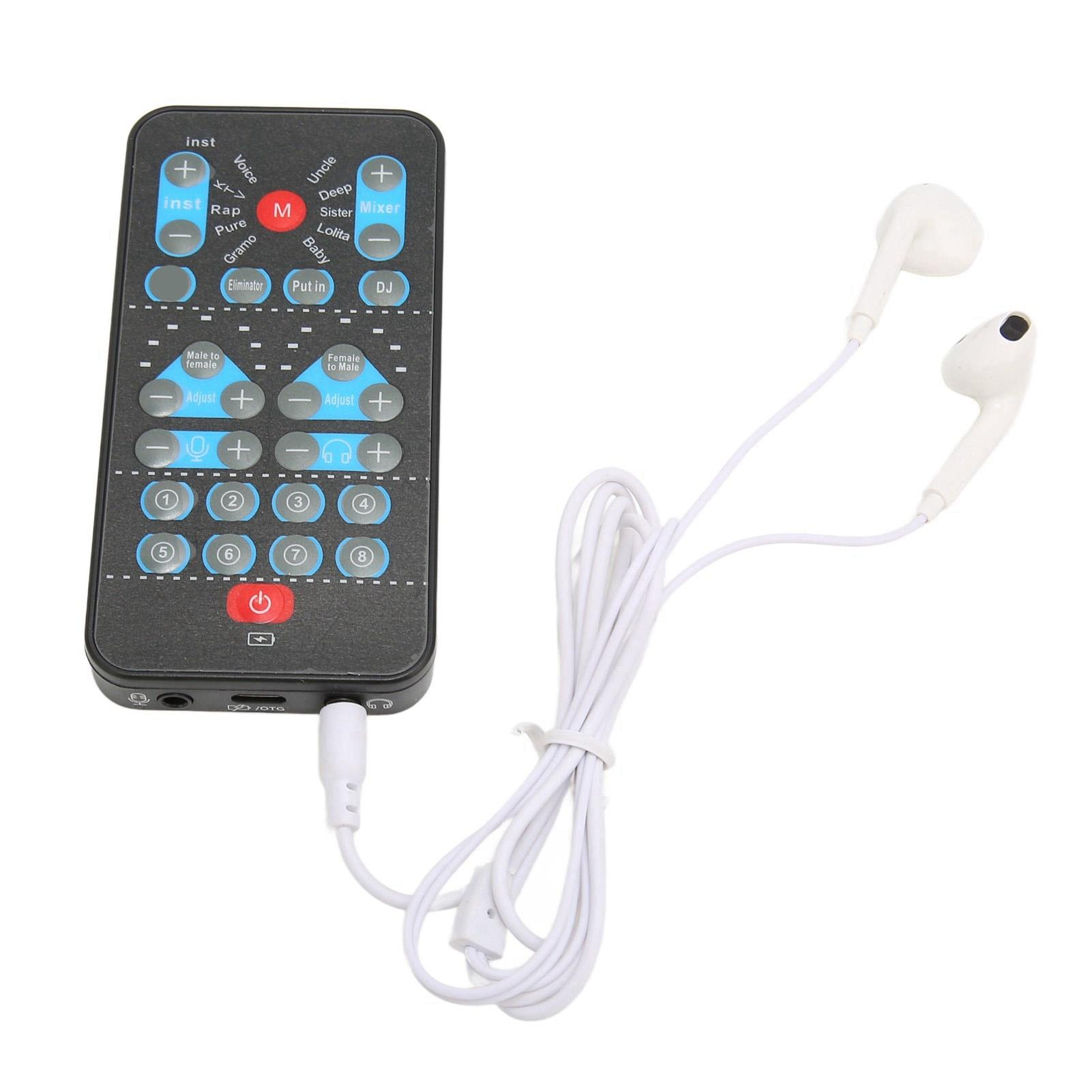

Mini Voice Changer Support Multi Languages Sound Card Voice Changer with 8 Sound Effects for Mobile Phone Computer