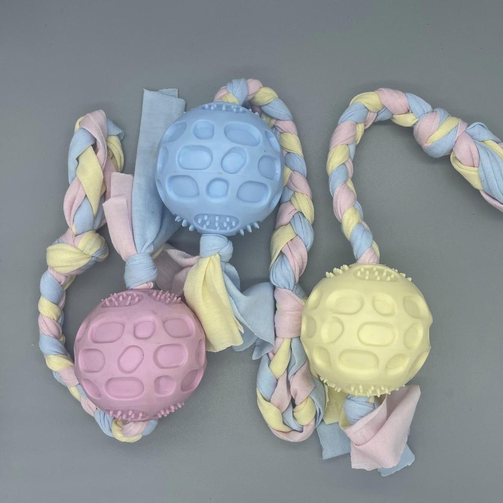 Durable TPR Teething Dog Toys for Golden Retrievers and Corgis - Bite-Resistant Cleaning Sticks and Balls