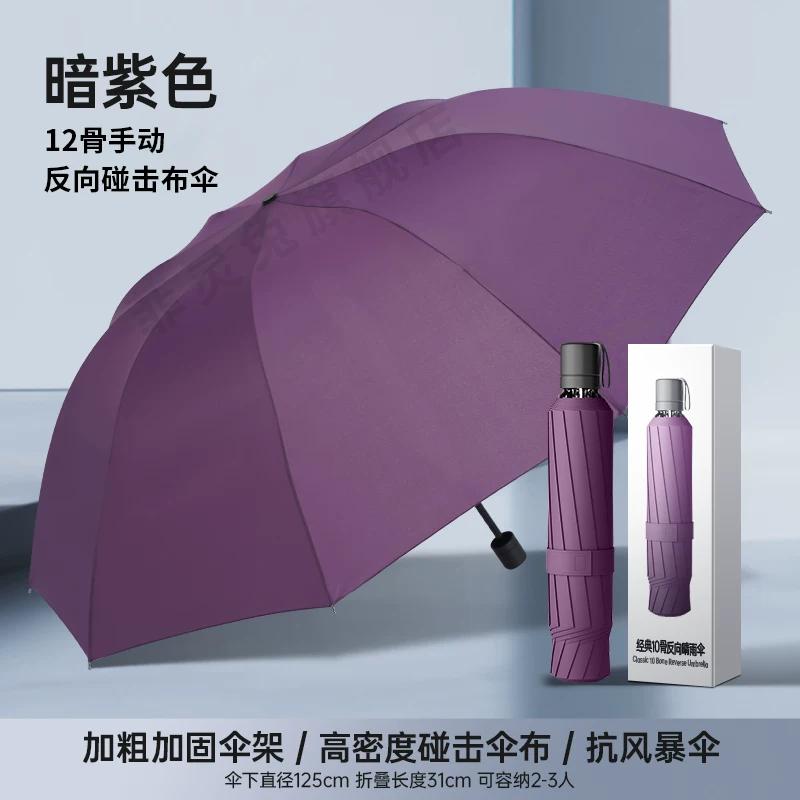 Oversized Umbrella Extra Large Thickened Reinforced Men Strong Wind-Resistant Sun Umbrella for Female Students