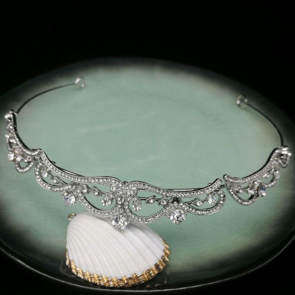 Stage Wedding Exquisite Princess Baroque Crown Rhinestone Diadem Women Luxury Tiara Bridal Jewelry