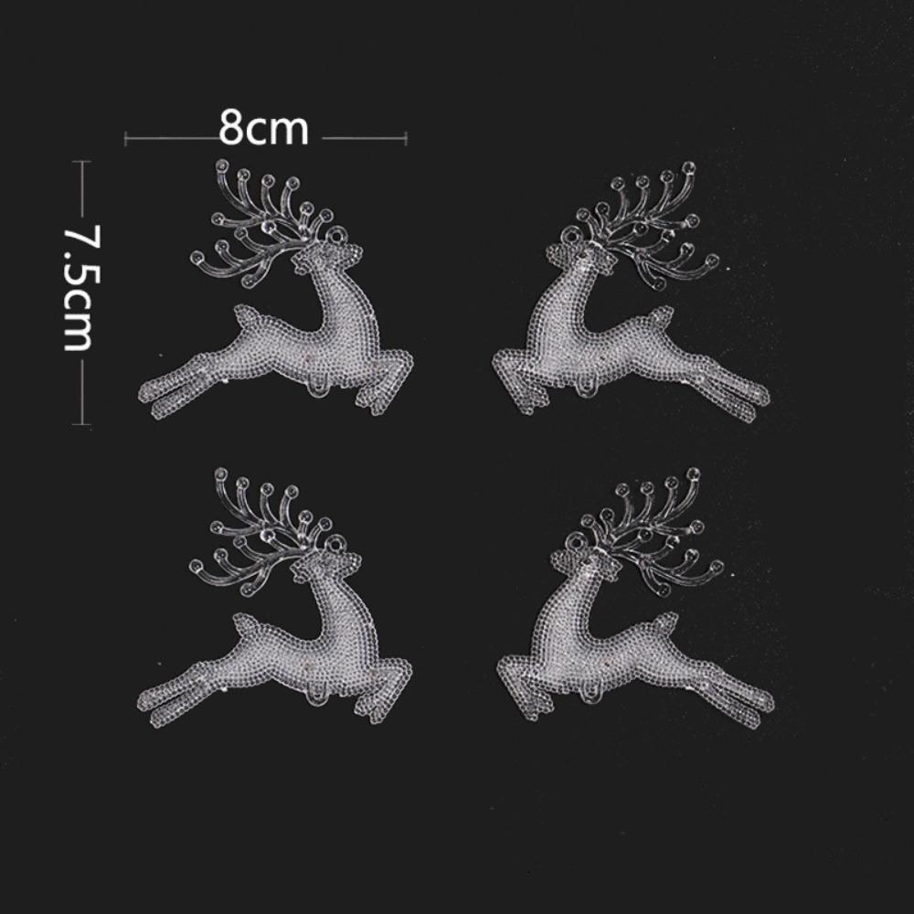 12Pcs Snowflake Icicle Christmas Tree Ornament Navidad Xmas Decor New Hanging Pendant