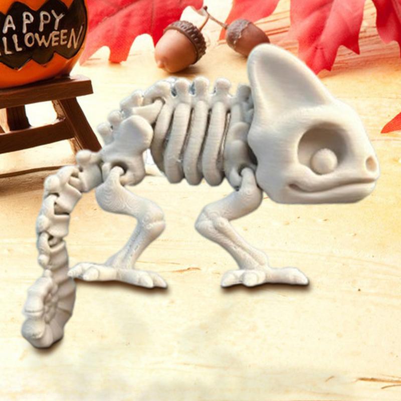 Skeleton Chameleon Toy Chameleon Craft Skeleton Decor Creative Chameleon Bone Figurine Tabletop Chameleon Skeleton Statue For