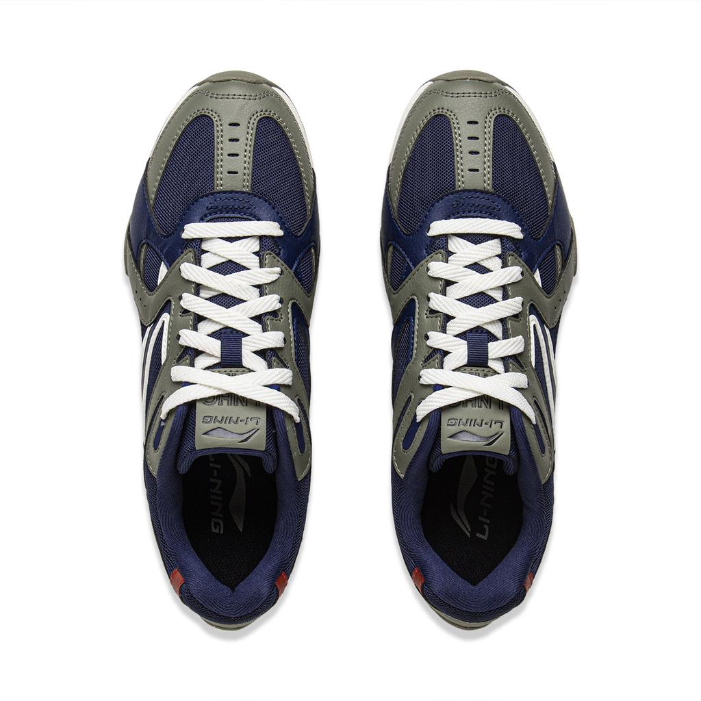 Li Ning Filin Retro Classic Low-Top Shoes Men Sneakers Blue Green AGLV137-11