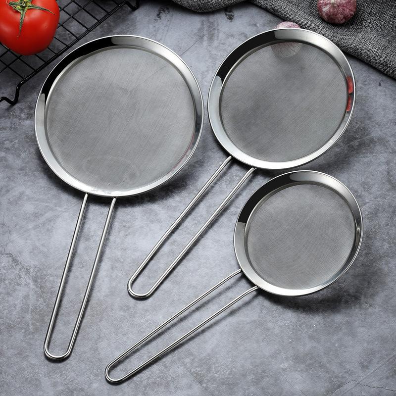 304 Stainless Steel Soy Milk Filter Kitchen Household Mini Small Multi-purpose Oil Filter Spoon Tight Leakage