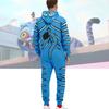 Matching Family Outfits - Striped Print Family Matching Hooded Zip-Up Onesie Loungewear