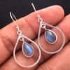 Labradorite Silver Earring, Dangle Earring, Gifts for Her, Silver Charm Jewelry, 925 Sterling Silver Handmade Jewelry
