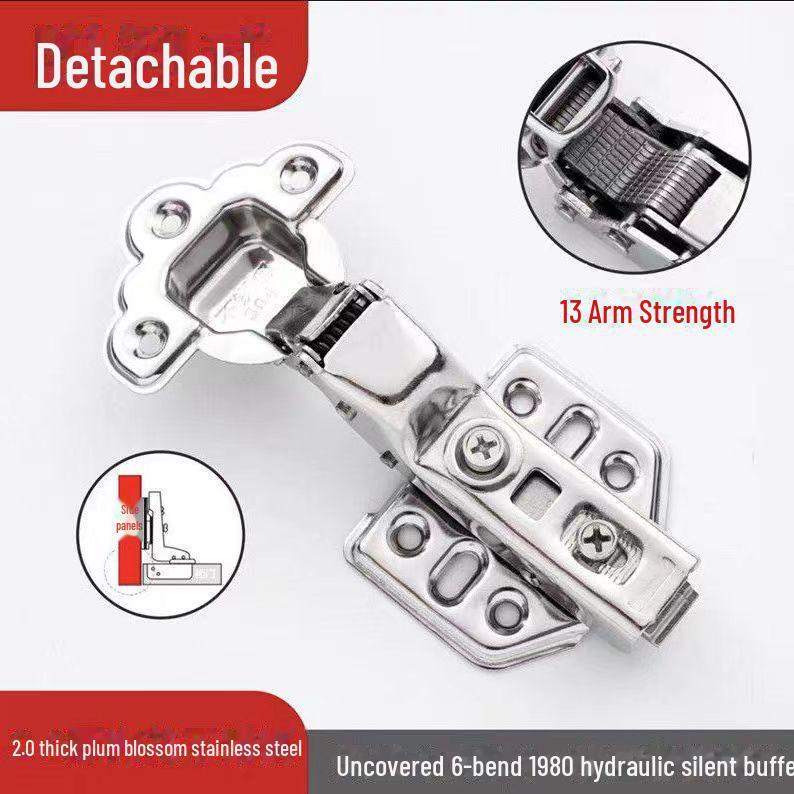 304 Stainless Steel Hydraulic Buffer Wardrobe Cabinet Door Folding Hinge